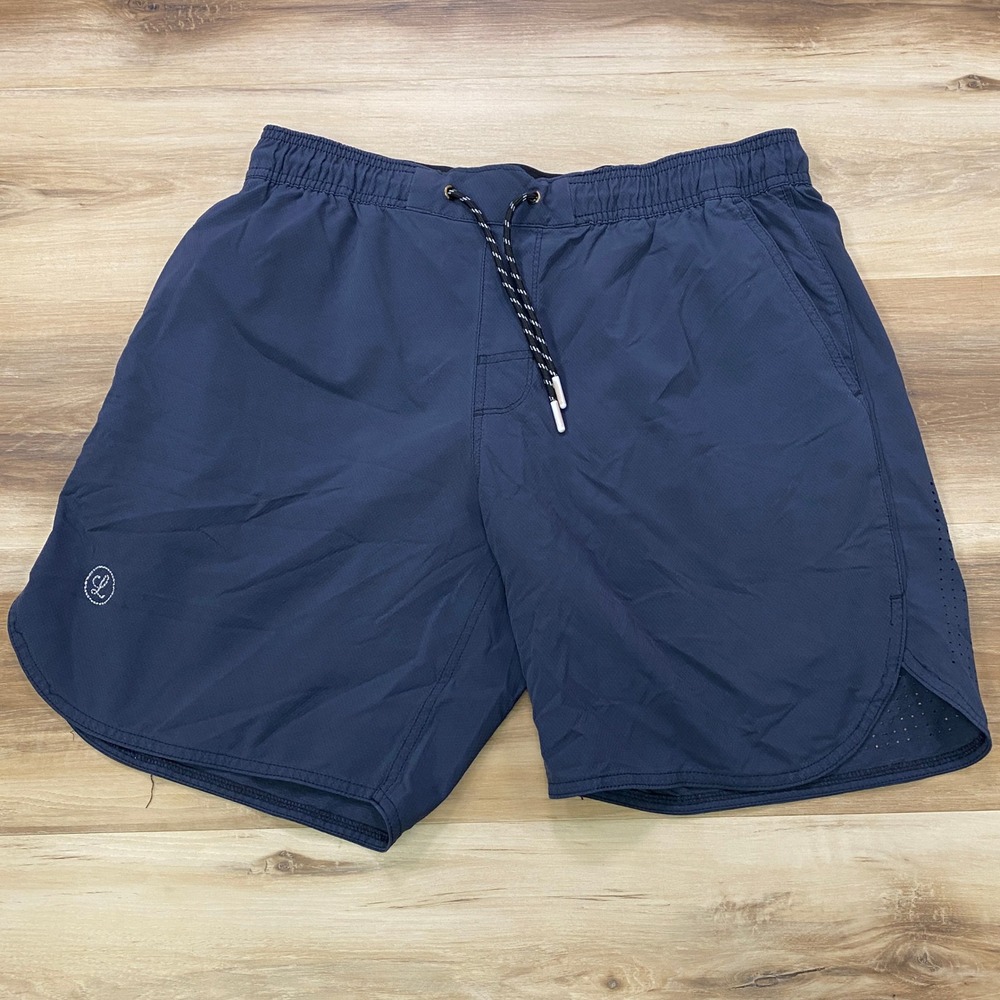 Legends Athletic Shorts L Luka Gym Training Synthetic 7" Inseam Navy